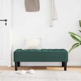  Klupa s jastukom Tamnozelena 113 x 57 x 39 cm Baršun | shoptok.hr