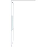 Pregrada za tuš bijela 115 x 195 cm s prozirnim staklom ESG | shoptok.hr