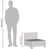  Vrtni set za sjedenje s jastucima, 3 dijela, sivi poliratan | shoptok.hr