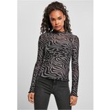 UC Ladies Women's AOP Mesh Long Sleeve Turtleneck Asphalt/Black Cene