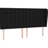  Uzglavlje s ušima crno 163x23x118/128 cm od tkanine | shoptok.hr