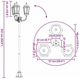  Vrtno svjetlo Vintage brušena zelena 57 x 49 x 241 cm | shoptok.hr