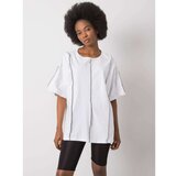 Fashion Hunters RUE PARIS Women's white cotton blouse Cene