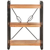 Maison Chic Knjižna omara - Knjižni regal 3-nadstropna 60x30x80 cm trden akacijev les, (21725280) Cene