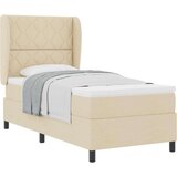 vidaXL Box spring krevet s madracem Krema 90 x 190 cm tkanina | shoptok.hr