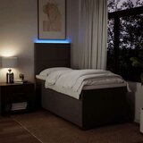 vidaXL Okvir kreveta s oprugama i madrac svjetlosivi 90x200cm tkanina | shoptok.hr