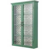 Bloomingville Zelena viseća vitrina od masivne jele 81x122x22 cm Hazem – | shoptok.hr