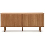 Kave Home Komoda u dekoru jasena s kliznim vratima u prirodnoj boji 180x75,5x40 cm Mailen – Cijene