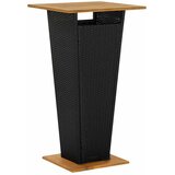  5-dijelni vrtni barski set od poliratana s jastucima crni Crna 60 cm table length | shoptok.hr