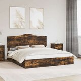  Krevet s od storage s uzglavljem Dimljeni hrast 180 x 200 cm | shoptok.hr