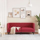  Fotelja Chesterfield 2-sjed od umjetne kože boje vina | shoptok.hr