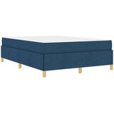 Box spring krevet Plava i bijela 140 x 190 cm tkanina | shoptok.hr