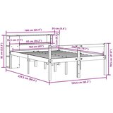  Krevet s regalom za knjige bez madraca 160x200 cm masivno drvo | shoptok.hr