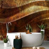  Foto tapeta - Liquid gold - abstract wavy composition with leaf patterns 250x175 | shoptok.hr