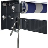 Tenda na uvlačenje plavo-bijela 3 x 2,5 m tkanina i aluminij | shoptok.hr