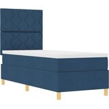  LED Box Spring Krevet s uzglavljem Plava 80 x 200 cm tkanina | shoptok.hr