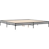  Okvir za krevet boja hrasta 200x200cm konstruirano drvo i metal | shoptok.hr