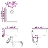  Umivalnica Siva 370 x 460 mm 80% Kvarc in 20% Smola, (5000160090) | Shoptok.si
