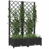  Vrtna žardinjera s rešetkom crna 80x40x121,5 cm PP | shoptok.hr