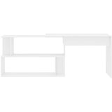  Kotna pisalna miza visok sijaj bela 200x50x76 cm iverna plošča, (20608834) | Shoptok.si