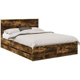  Okvir za krevet s ladicama Dimljeni hrast 140 x 190 cm - Dimljeni hrast 140 x 190 cm | shoptok.hr
