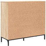 vidaXL Strani šal sonoma hrast 89.5 x 33 x 82 cm Konstruiran les | Shoptok.si