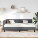 vidaXL Kotni okvir postelje z matrico Drugo 2 pcs Siva Žamet, (5000124087) | Shoptok.si