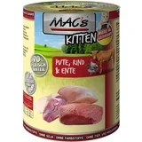 Varčno pakiranje MAC´s Cat 12 x 400 g - Kitten (puran, govedina, raca)