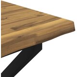  90 x 90 x 75 cm Čvrsto drvo akacije Bijela i crna Četvrtasti Slike