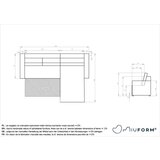 Miuform Temno zelena raztegljiva kotna sedežna garnitura iz rebrastega žameta Brave Dave – | Shoptok.si