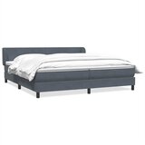 vidaXL Krevet s oprugama s madracima tamnosivi 180x220 cm baršunasti | shoptok.hr
