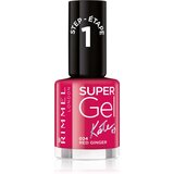 Rimmel London Super Gel By Kate gel lak za nokte bez korištenja UV/LED lampe nijansa 024 Red Ginger 12 ml | shoptok.hr