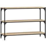 Maison Chic Knjižna omara - Knjižni regal sonoma hrast 100x33x70,5 cm inž. les in jeklo, (21724612) Cene