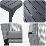  Vrtni set za objed 9 kom. Siva poliratan 211,5 x 90 x 74 cm | shoptok.hr