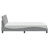  Krevet s madracem Hanko svjetlosivi 140x200 cm od tkanine | shoptok.hr