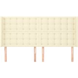  Uzglavlje s ušima krem 163x16x118/128 cm od umjetne kože | shoptok.hr