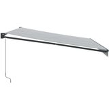 Tenda na uvlačenje antracit-bijela 4 5x3 m tkanina i aluminij | shoptok.hr