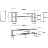 Hanah home tv polica viola anthracite