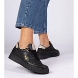Gemre Black women's sneakers with gold glitter Emilia | Shoptok.si