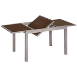 Gardenson Raztegljiva Vrtna Miza Ambia, Steklo, Aluminij, 120-180x90 | Shoptok.si