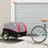 Prikolica za bicikl crno-crvena 45 kg željezna | Eponuda.com