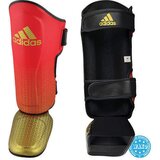 PrideShop Kickboks ščitniki za golen in nart Adidas - WAKO 300 - Rdeča/zlata , Medium | Shoptok.si