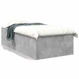 vidaXL Posteljni okvir betonsko siv 100x200 cm inženirski les | Shoptok.si
