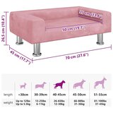  Krevet za pse ružičasti 70 x 45 x 26 5 cm baršunasti | shoptok.hr