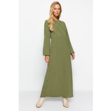 Trendyol Khaki Stitching Detail Aerobin Woven Dress | Shoptok.si