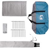 Tipi šator s krovom Plava 700 x 700 x 395 cm Poliester i čelik | Eponuda.com