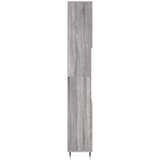  Kupaonski ormarić boja hrasta 30x30x190 cm konstruirano drvo Siva | Shoptok.si