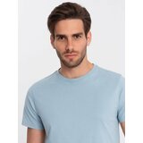 Ombre BASIC men's classic cotton T-shirt - blue Cene