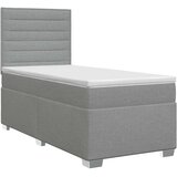  Boxspring krevet s madracem Svjetlosiva 90 x 200 cm Tkanina - Svjetlosiva 90 x 200 cm Dizajn linija | shoptok.hr
