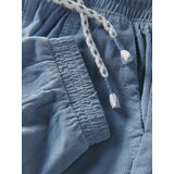 Reserved - Jogger hlače od rebrastog baršuna - plava | shoptok.hr